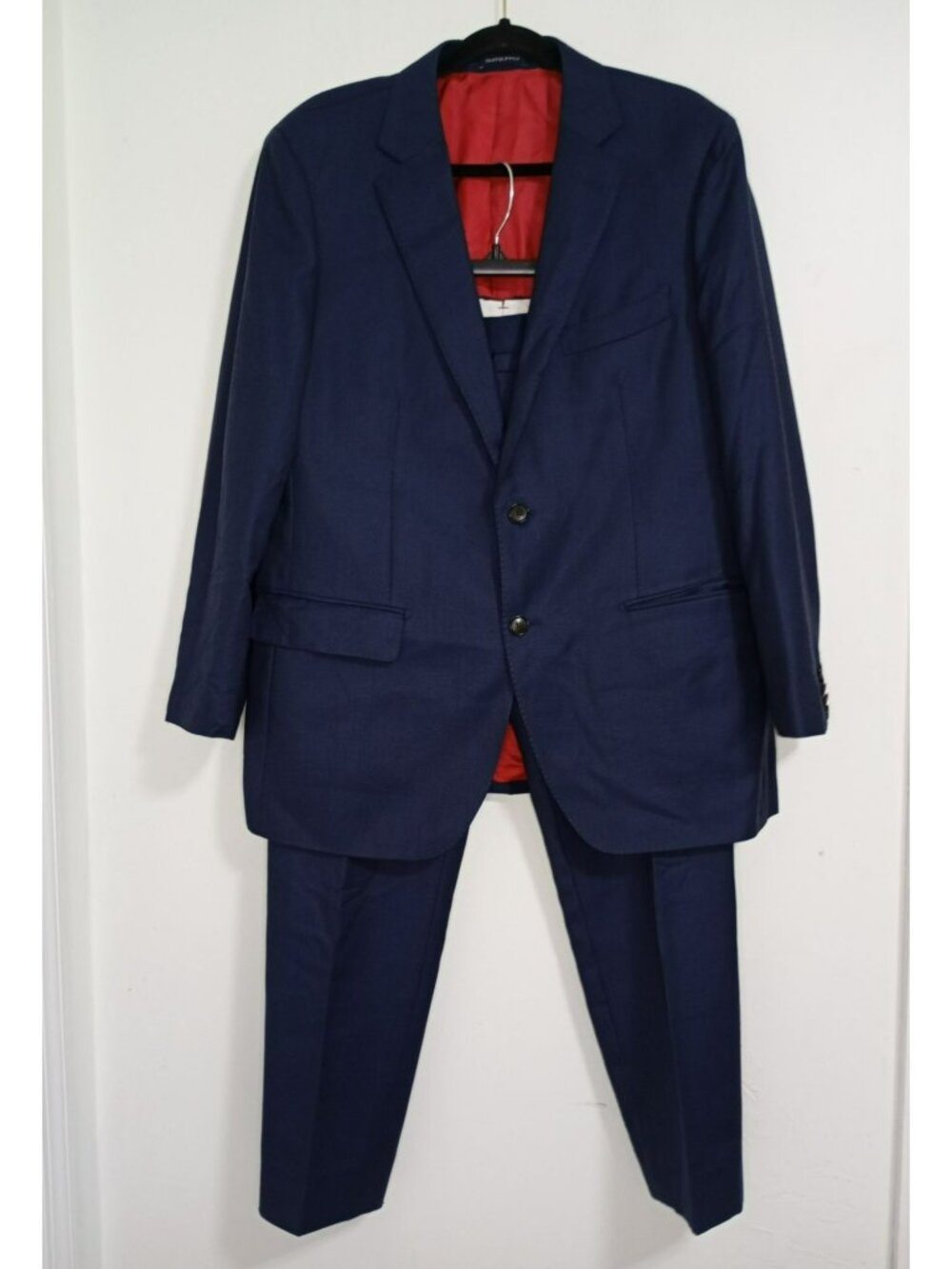 Suitsupply Mens Navy Blue 100% Wool Suit Sienna Single Breasted 46S Regular Cut